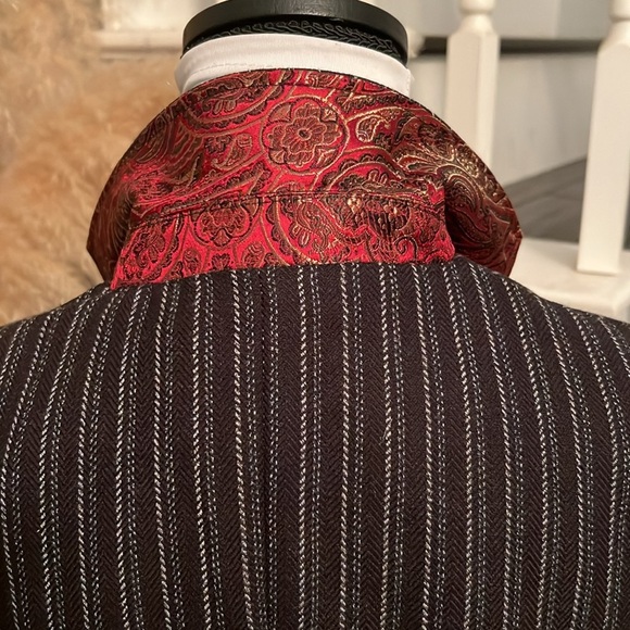 CAbi Joey Leopard lined blazer jacket pinstripe career Size 8 - Picture 5 of 7